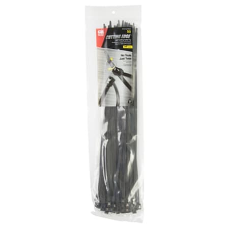 Ips Cable Tie, 14 in L, Black, Nylon 6/6, 50 lb Strength, 50 PK 209868